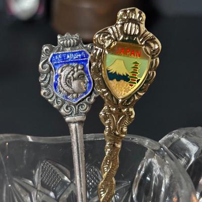 LOT 409: Collectible Souvenir Spoons, Anri Music Box, Figurines'