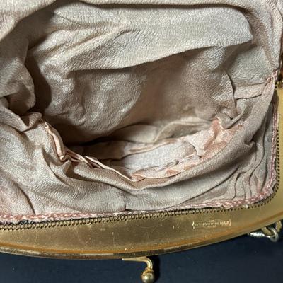 LOT 413: Art Deco Whiting & Davis Mesh Handbag & Beaded Handbag