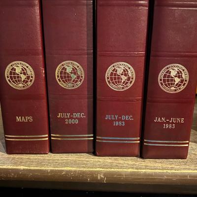 LOT 280/426: National Geographic Magazine Faux Leather Slip Cases & 3-Hardback Books