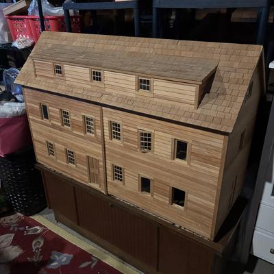 LOT 279-427: VERY Large Wooden Dollhouse Ready to be Decorated