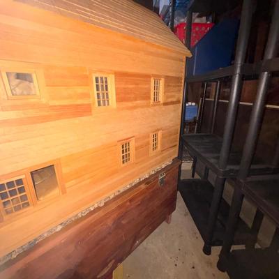 LOT 279-427: VERY Large Wooden Dollhouse Ready to be Decorated