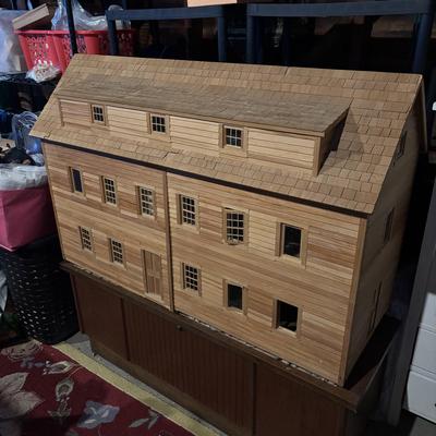 LOT 279-427: VERY Large Wooden Dollhouse Ready to be Decorated