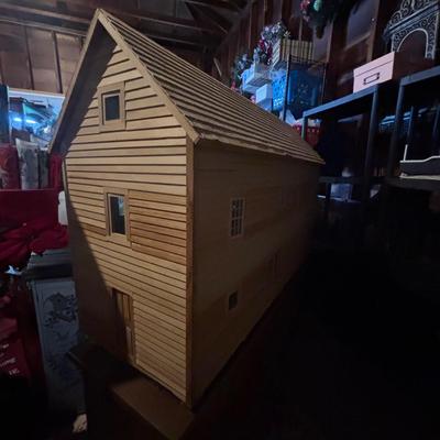 LOT 279-427: VERY Large Wooden Dollhouse Ready to be Decorated
