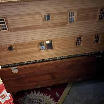 LOT 279-427: VERY Large Wooden Dollhouse Ready to be Decorated