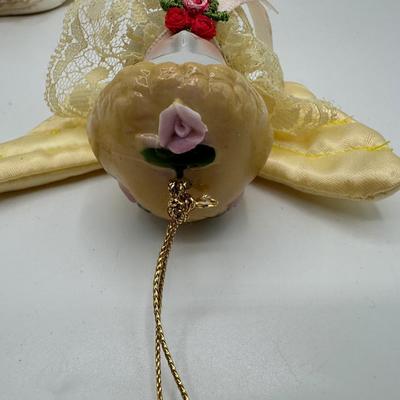 Vintage Lace and Porcelain Angel Ornaments