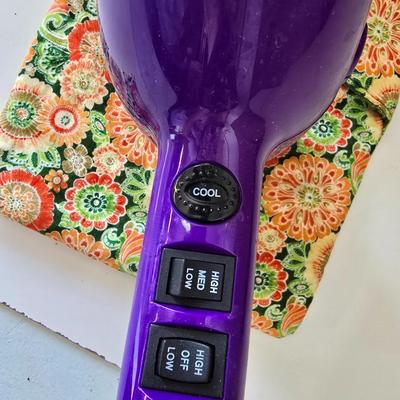 Digital bath scale, Hair dryer and assortment of small organizing baskets
