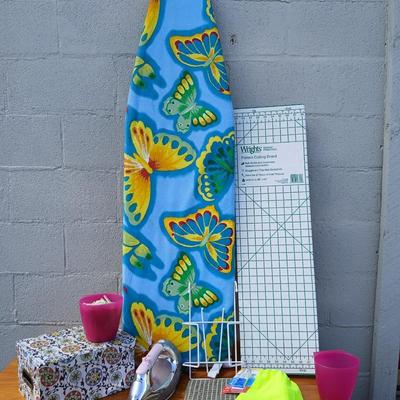 Colorful Sewing & Ironing Lot – Butterfly Board, Iron, Cutting Mat & More