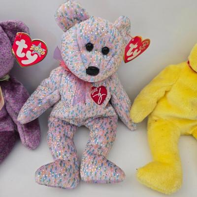 Lot of 6 TY Beanie Babies – Bears with Tags (Retired)
