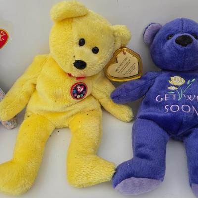 Lot of 6 TY Beanie Babies – Bears with Tags (Retired)