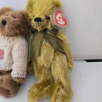 Lot of 6 Collectible Plush – TY Beanies, TY Mohair like-Style, and Patriotic Bear