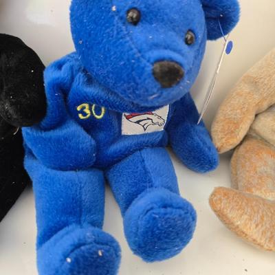 Lot of 6 Collectible Plush – TY Beanies, TY Mohair like-Style, and Patriotic Bear
