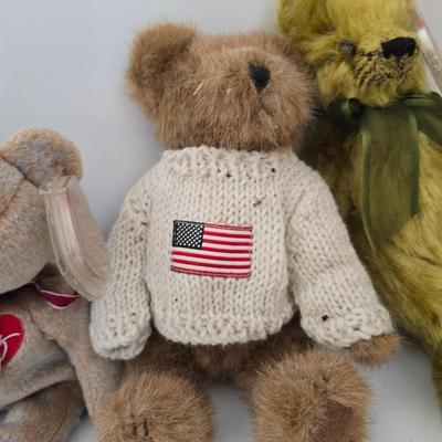 Lot of 6 Collectible Plush – TY Beanies, TY Mohair like-Style, and Patriotic Bear