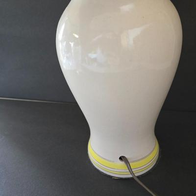 Vintage Floral Ceramic Lamp & Pressed Glass Vase – Home Decor Duo