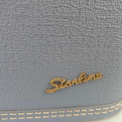 Vintage Starline Blue Luggage Set – Hard-Sided Suitcase & Train Case