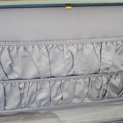 Vintage Starline Blue Luggage Set – Hard-Sided Suitcase & Train Case