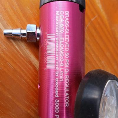 Portable Oxygen Tank Cart with Regulator & Oxygen tubes