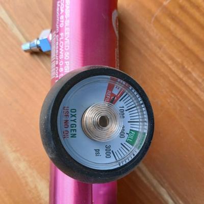 Portable Oxygen Tank Cart with Regulator & Oxygen tubes