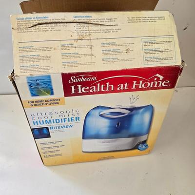 Sunbeam Health at Home Ultrasonic Cool Mist Humidifier – lightly used- or new - complete with box