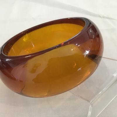 Apple juice Wide Lucite Bangle