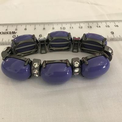 Purple Rhinestone Bracelet