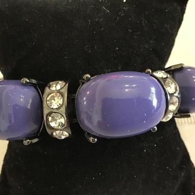 Purple Rhinestone Bracelet