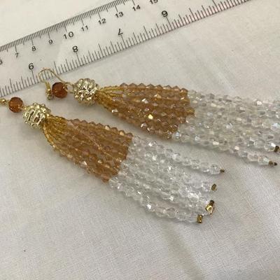 Beautiful Glass Tassel Earrings