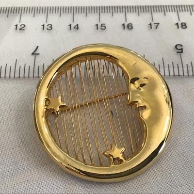 Vintage Moon and Stars Vintage Brooch