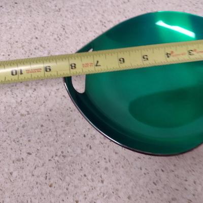 Denmark Enameled Jewel Tone Metal Bowls- Assorted Shapes and Sizes- Four Pieces