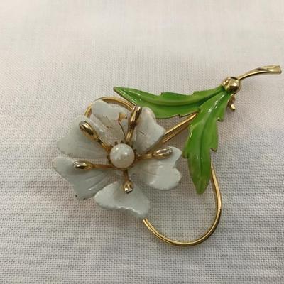 Vintage Enamel Brooch