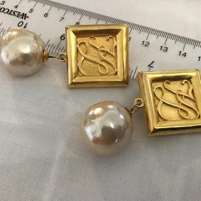 Karl Lagerfeild Vintage Earrings Fashion Designer Fendi and Channel. Highly Collectible