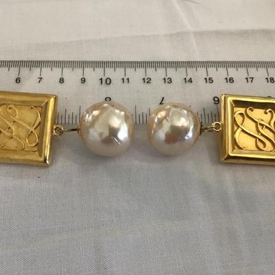 Karl Lagerfeild Vintage Earrings Fashion Designer Fendi and Channel. Highly Collectible