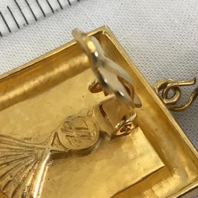 Karl Lagerfeild Vintage Earrings Fashion Designer Fendi and Channel. Highly Collectible