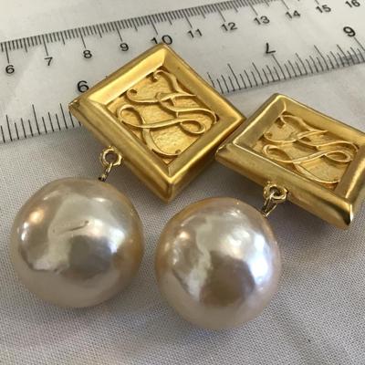 Karl Lagerfeild Vintage Earrings Fashion Designer Fendi and Channel. Highly Collectible