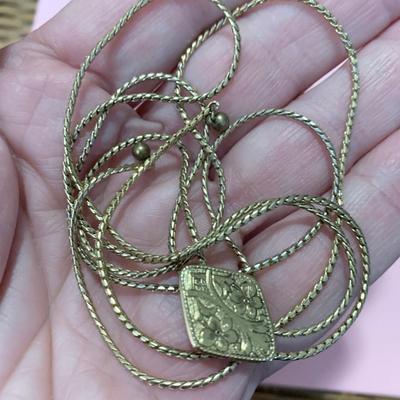 Vintage Etched Gold Plate Bolero Necklace