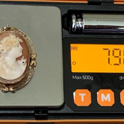 10k Gold Cameo Brooch or Pendant