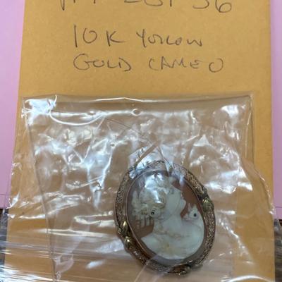 10k Gold Cameo Brooch or Pendant