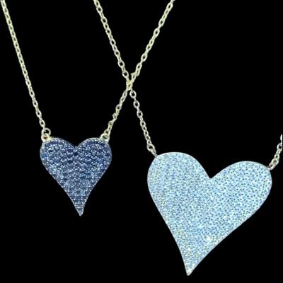 Large & Small Hearts Sterling Pendants/Necklaces
