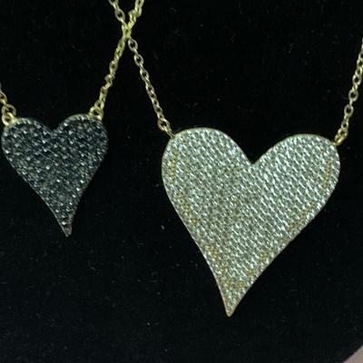 Large & Small Hearts Sterling Pendants/Necklaces