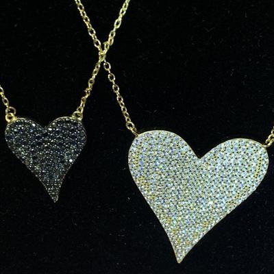 Large & Small Hearts Sterling Pendants/Necklaces