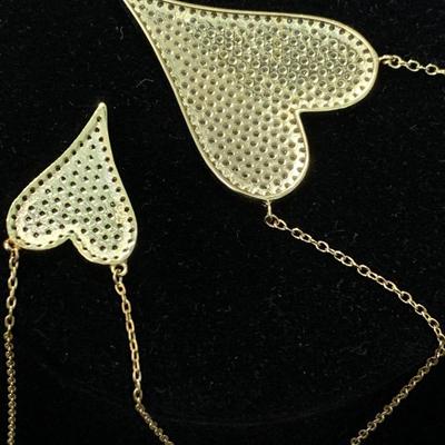 Large & Small Hearts Sterling Pendants/Necklaces