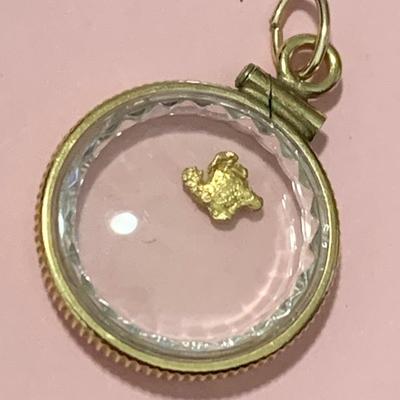 Gold Flake In Pendant