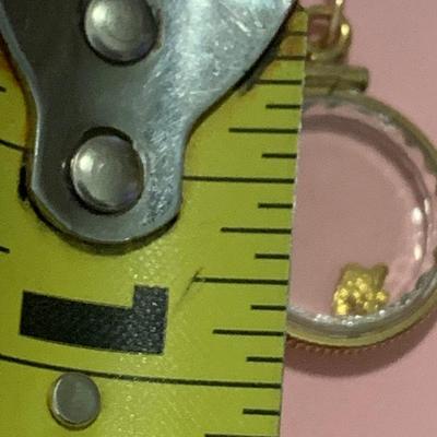 Gold Flake In Pendant