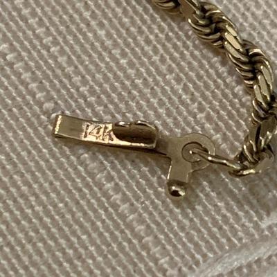Two 14k Gold Religious Pendants + Two 14k Gold Chains