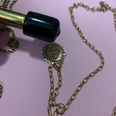 Two 14k Gold Religious Pendants + Two 14k Gold Chains