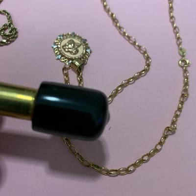 Two 14k Gold Religious Pendants + Two 14k Gold Chains