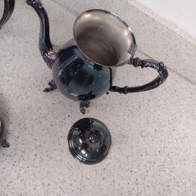 Sheridan Silver on Copper Tea and Coffee Set- Four Pieces
