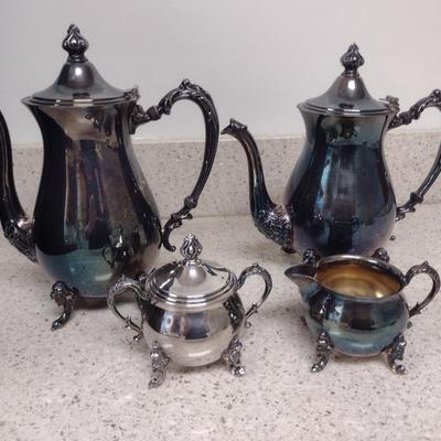 Sheridan Silver on Copper Tea and Coffee Set- Four Pieces