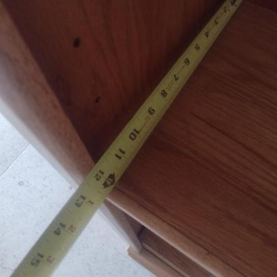 Oak Finish Bookcase with Shelves Choice D