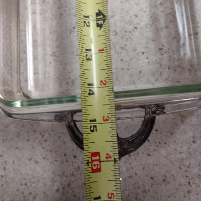 Collection of Glass Bakeware/Serve Ware with Metal Bases