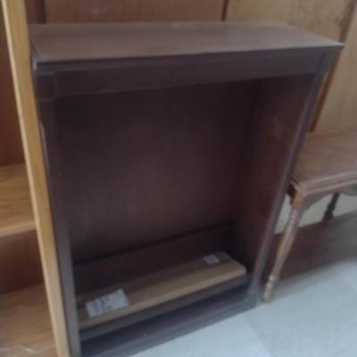 Walnut Finish Bookcase with Shelves